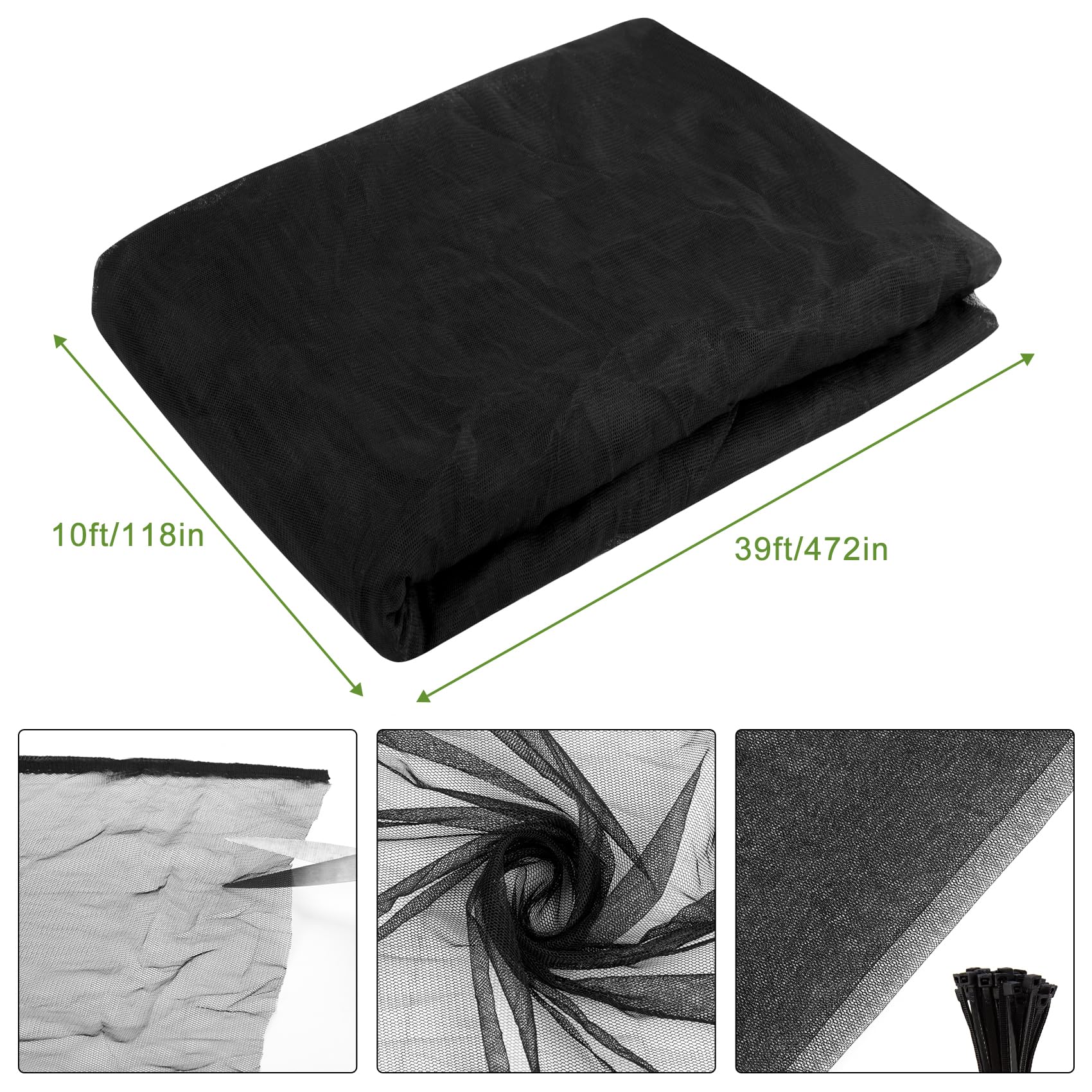 Unves Mosquito Netting showing dense mesh for plant protection