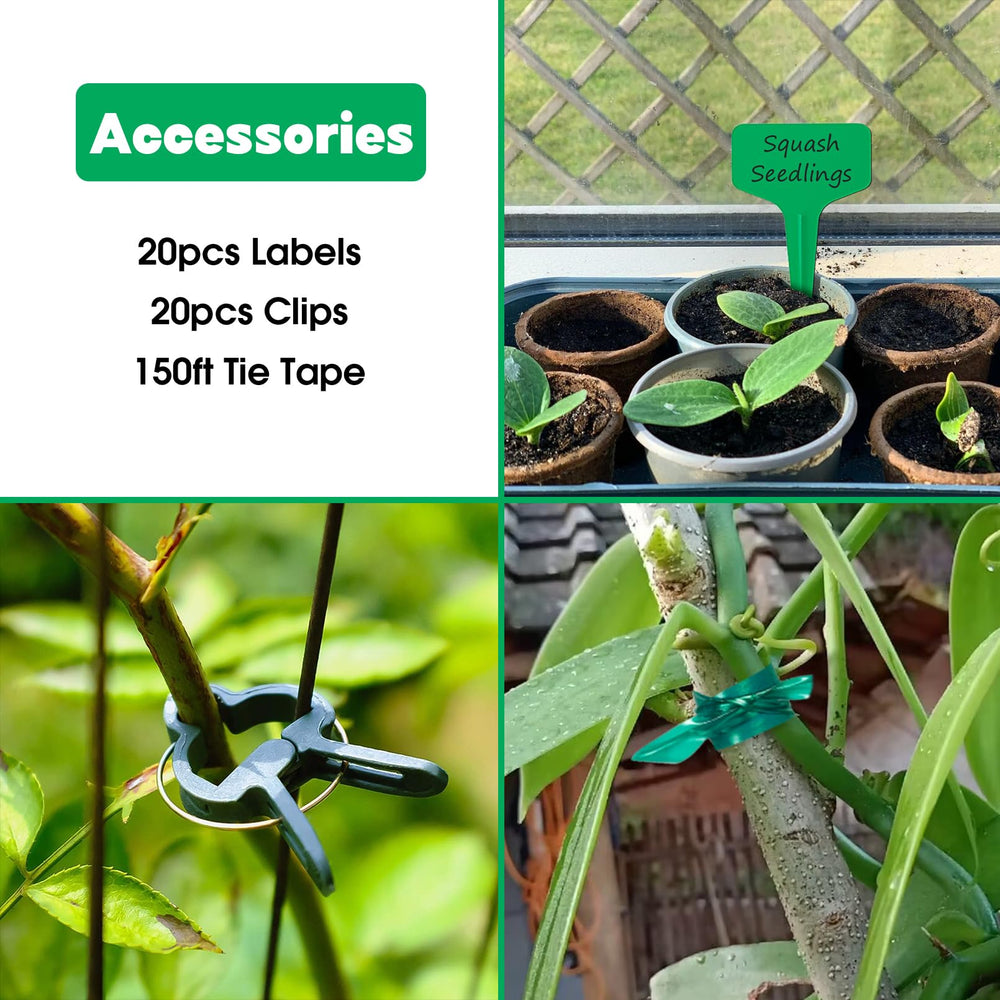 Unves plant stakes showing the green paint coating and metal wire