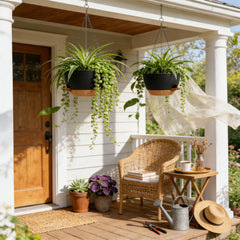 UOUZ hanging planter showing removable 50 oz water reservoir