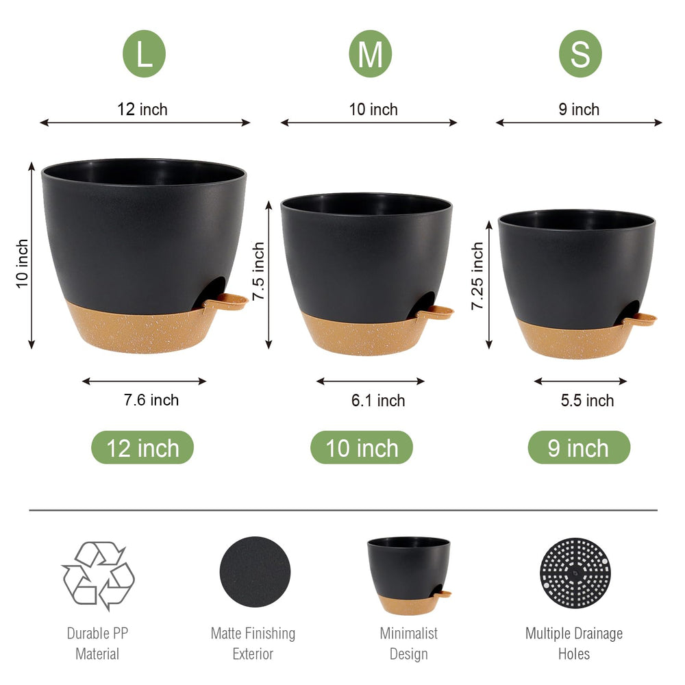 UOUZ self watering pot with removable watering feeder showing bottom watering feature