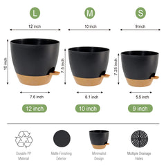 UOUZ self watering pot with removable watering feeder showing bottom watering feature
