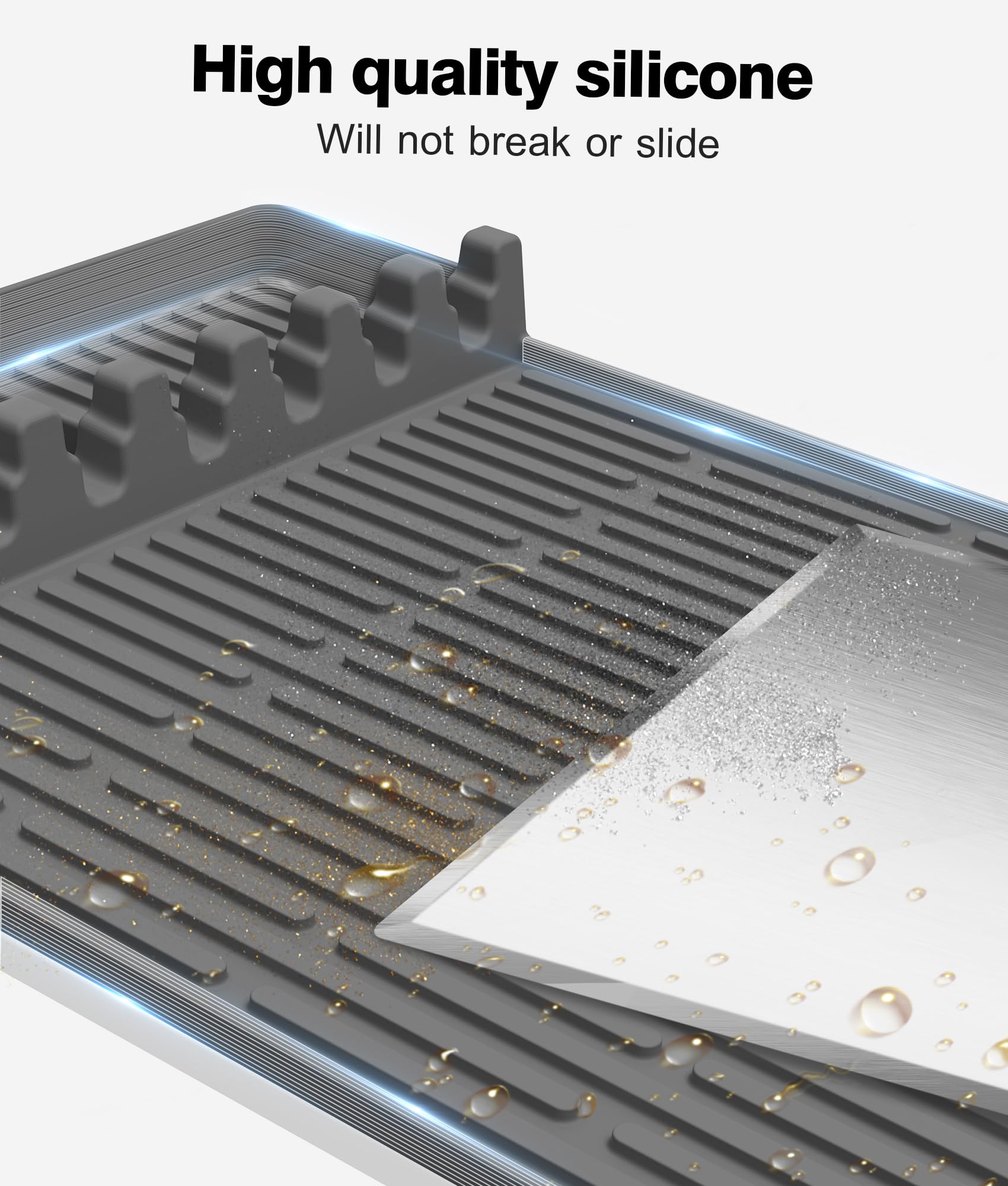 Uozuke Silicone Grill Mat dimensions showing 16 x 11.5 inches
