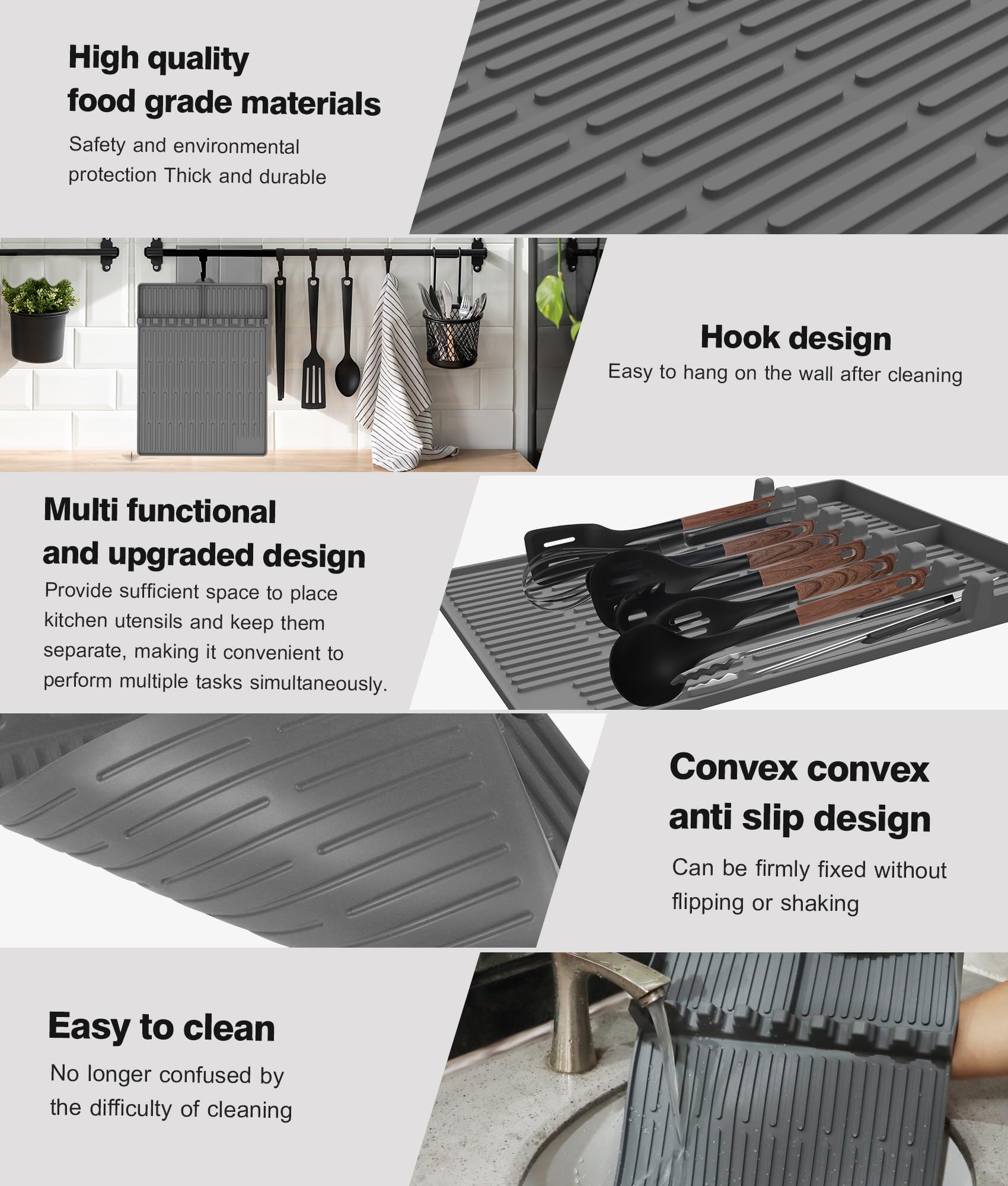 Uozuke Silicone Grill Mat folded for compact storage