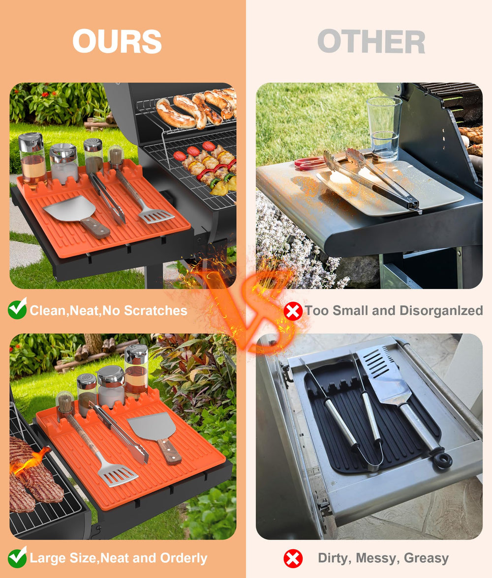 Uozuke Silicone Grill Mat hanging for storage