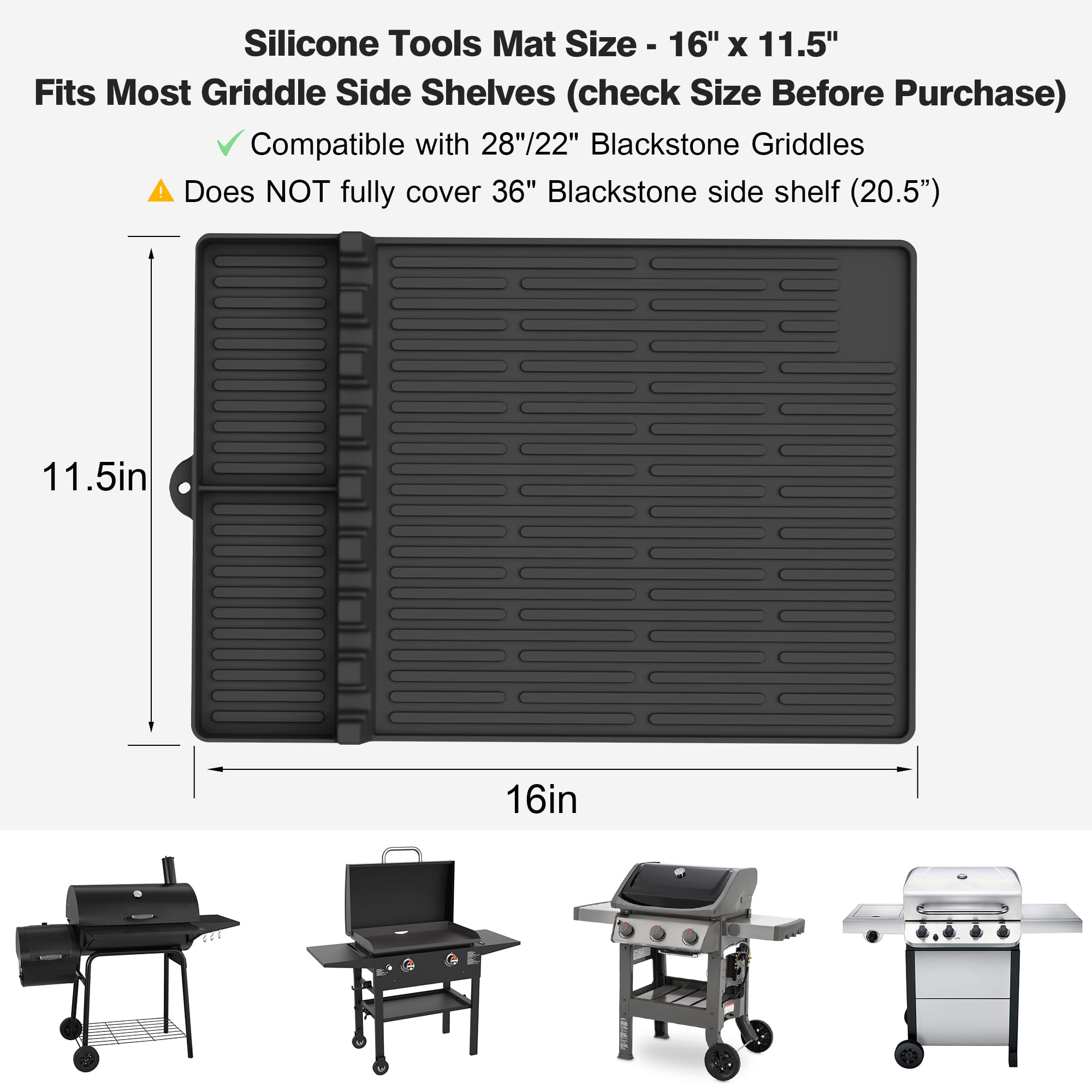 Uozuke Silicone Grill Mat in use on a grill side shelf