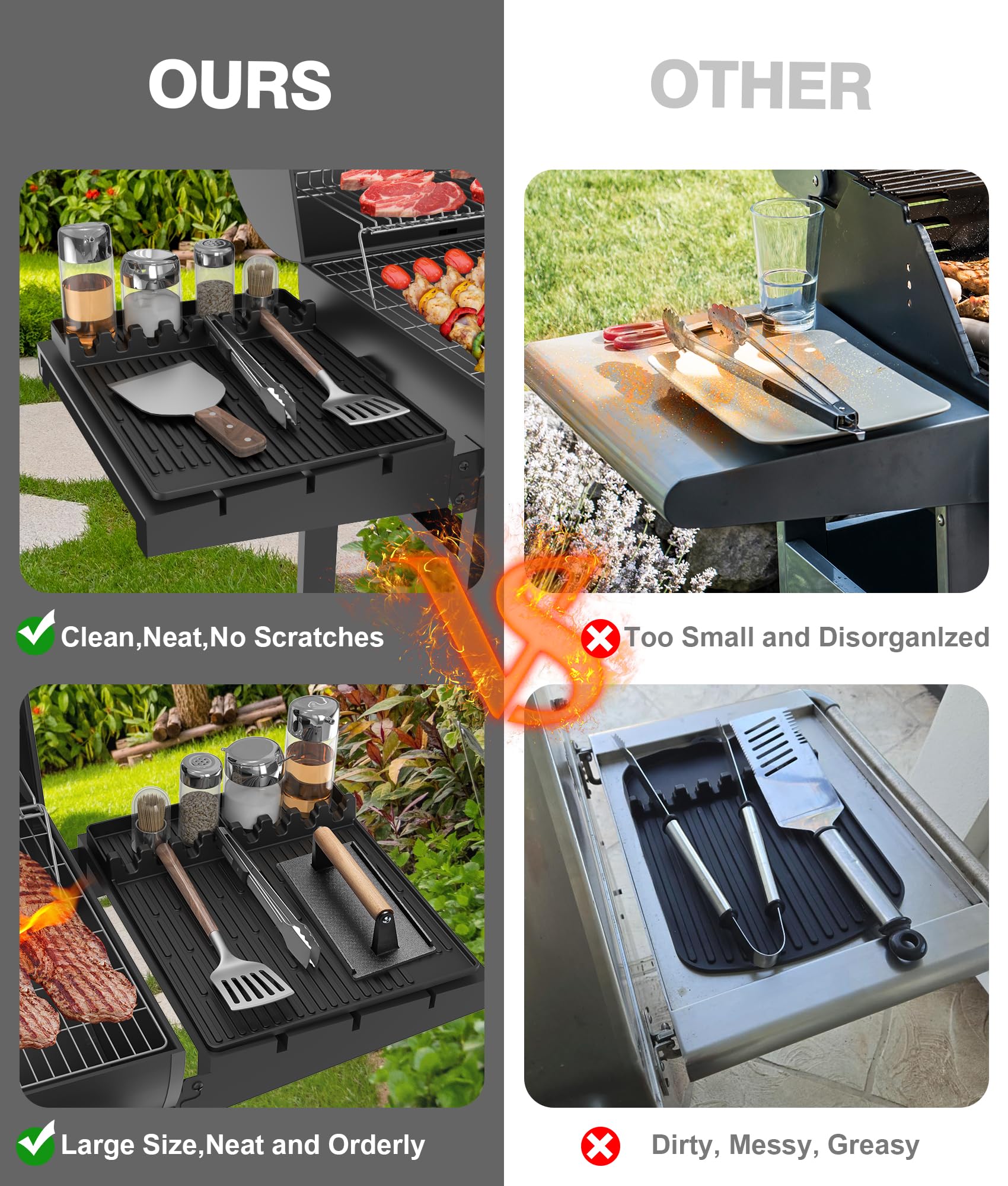 Uozuke Silicone Grill Mat neatly stored in a drawer