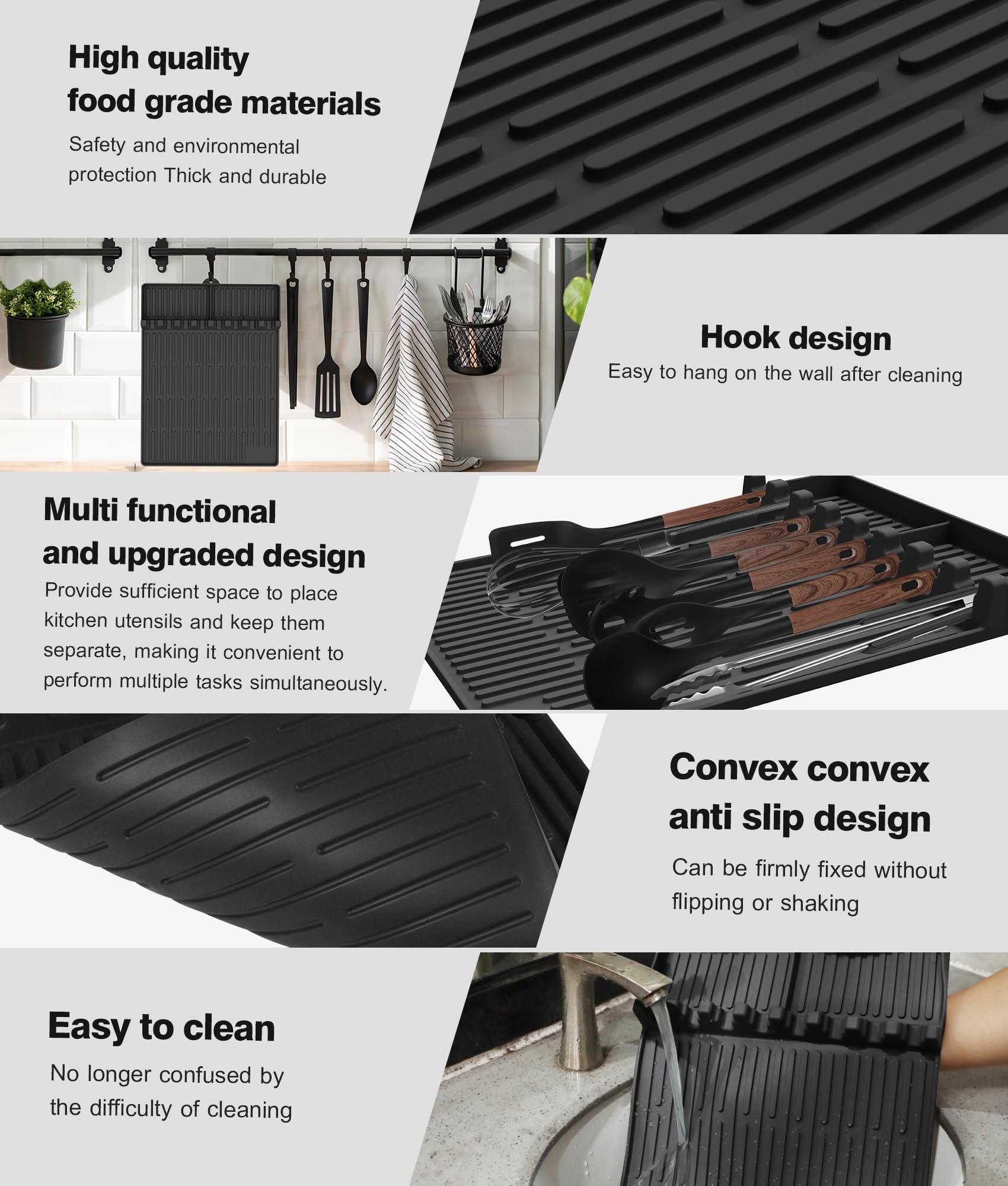 Uozuke Silicone Grill Mat showing easy cleaning in the sink