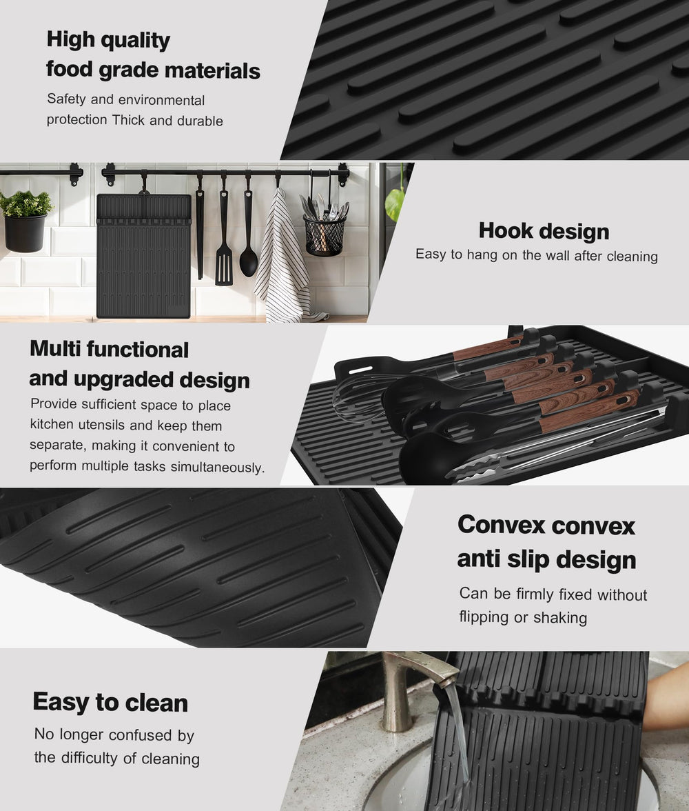 Uozuke Silicone Grill Mat showing easy cleaning in the sink