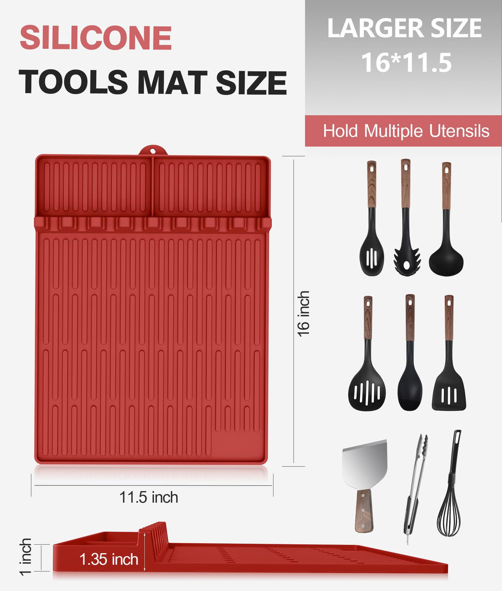 Uozuke Silicone Grill Mat side view showing slots