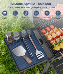 Uozuke Silicone Grill Mat side view with 8 slots