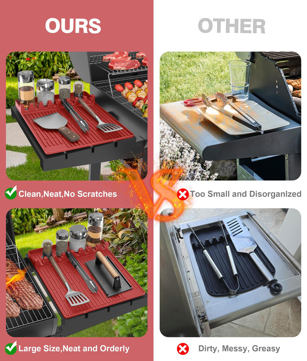 Uozuke Silicone Grill Mat with spatula tools