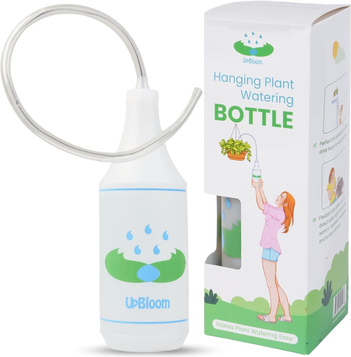 UpBloom 32 Oz squeeze bottle front view with long-neck tube