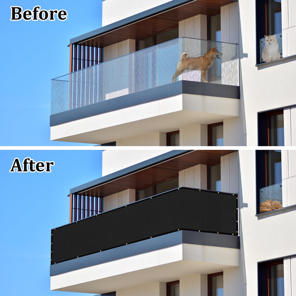 UPGRADE Balcony Privacy Screen with zip ties