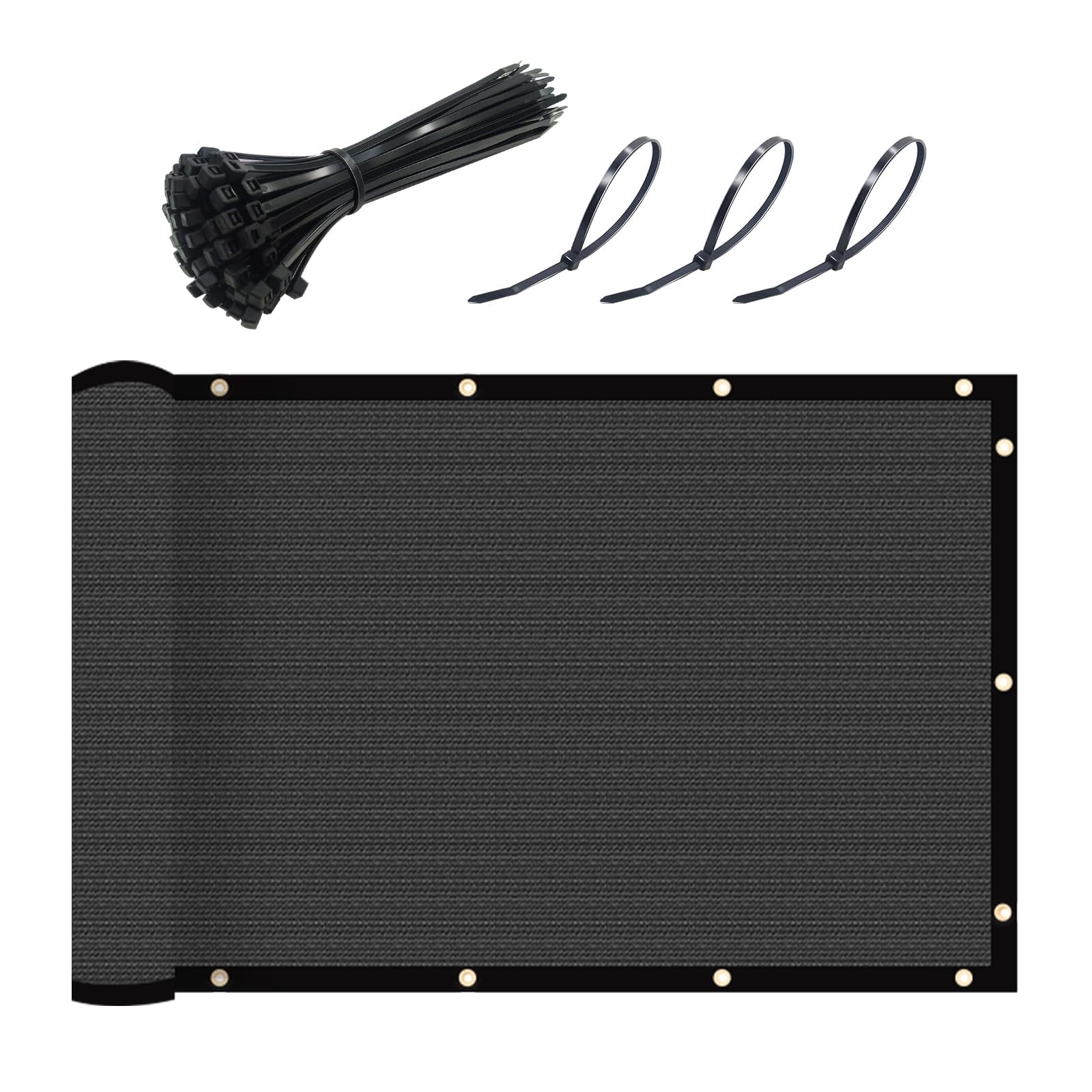 UPGRADE Fence Privacy Screen 5' x 50' dark grey front view