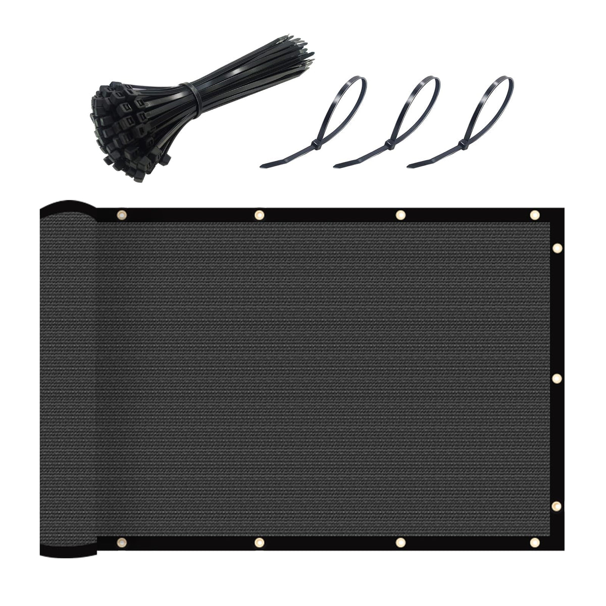 UPGRADE Fence Privacy Screen 5' x 50' dark grey front view