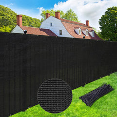 UPGRADE Privacy Screen 5' x 25' black model front view