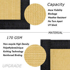 UPGRADE Privacy Screen Fence 8' x 25' with attached zip ties
