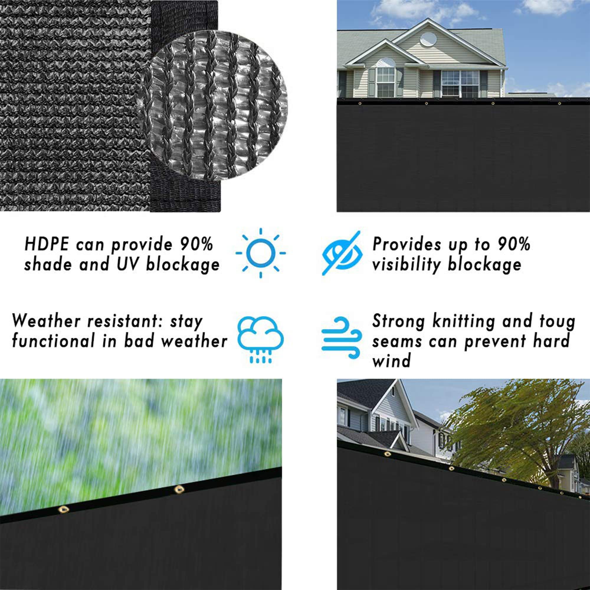 UPGRADE Privacy Screen Fence in a garden setting