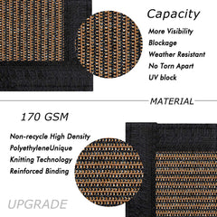 UPGRADE Privacy Screen with brass grommets close-up