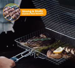 Upgrillz Fish Grill Basket in carry bag