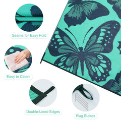 Uphome Outdoor Rug 8x10 ft folded for easy transport
