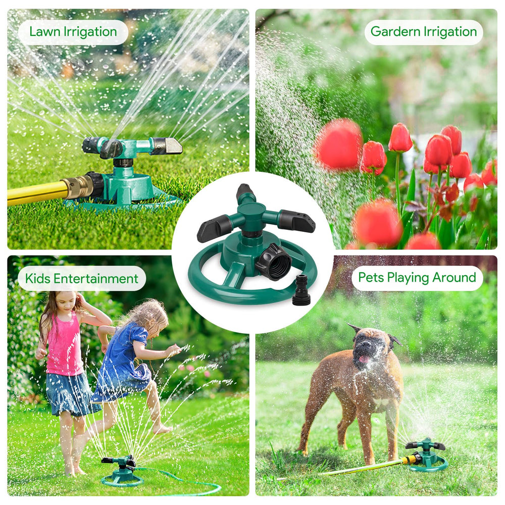 UPOFFICIS Yard Sprinkler with kids playing in the background
