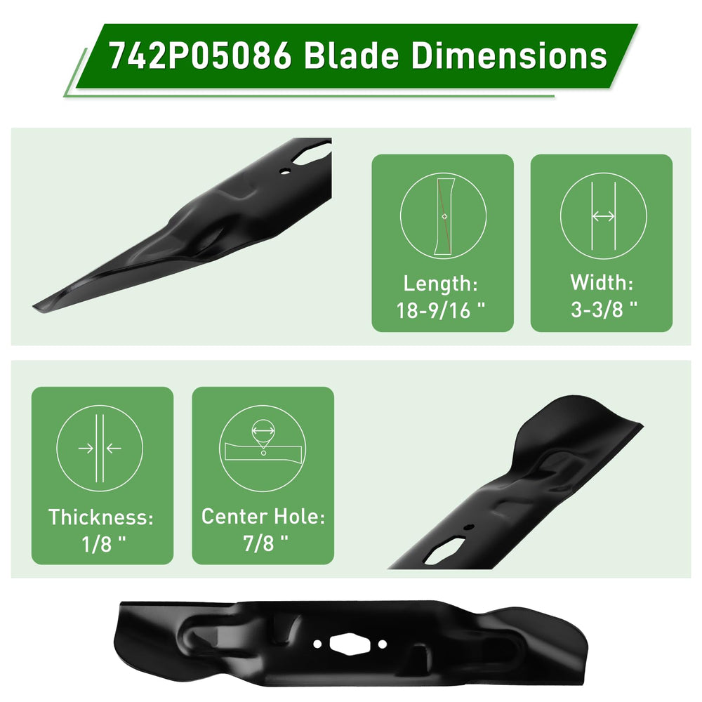 UPOW Ultra High-Lift Lawn Mower Blade side view