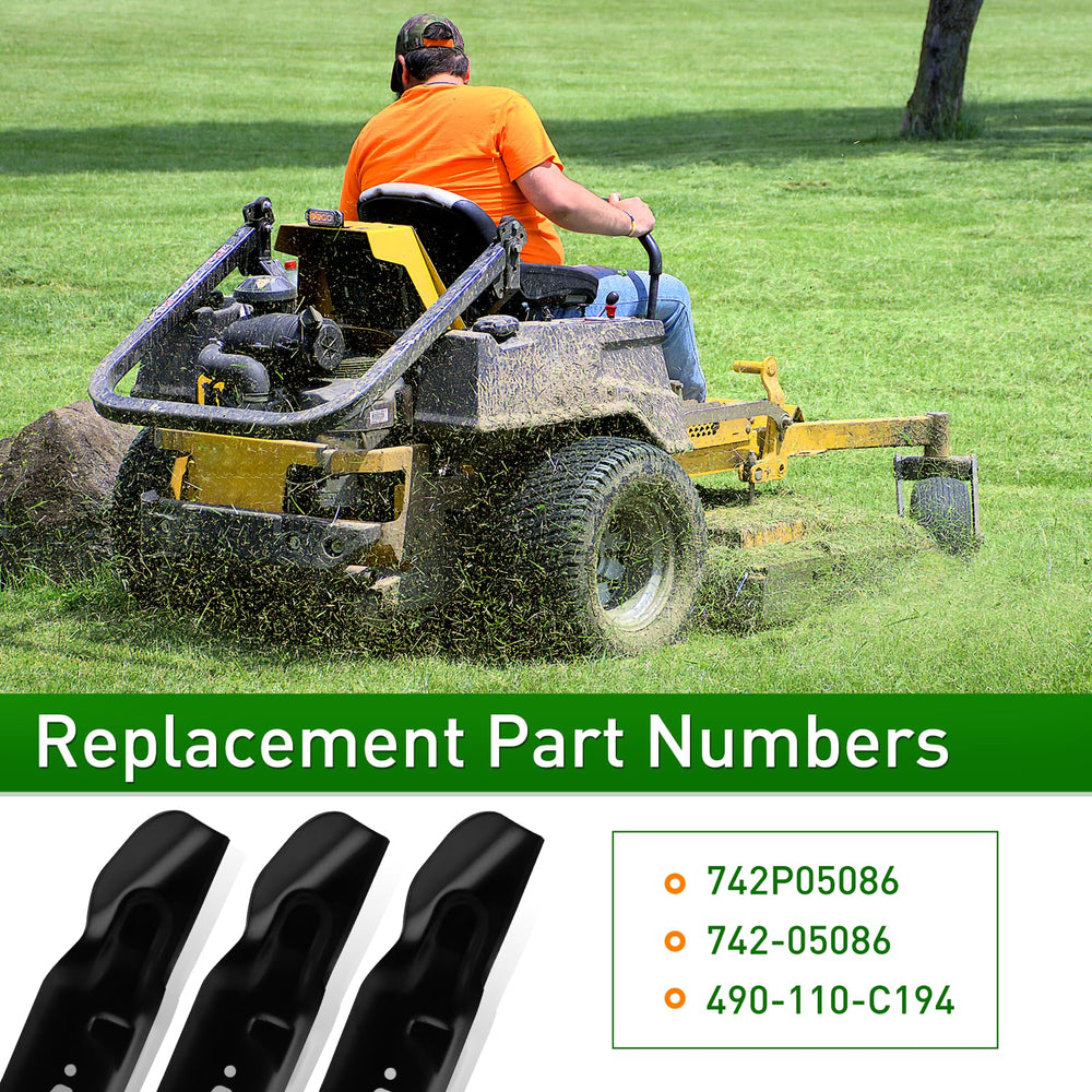 UPOW Ultra High-Lift Lawn Mower Blades 3-pack packaging