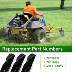 UPOW Ultra High-Lift Lawn Mower Blades 3-pack packaging