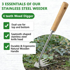 Uprooting weeding tool from Doubleggs