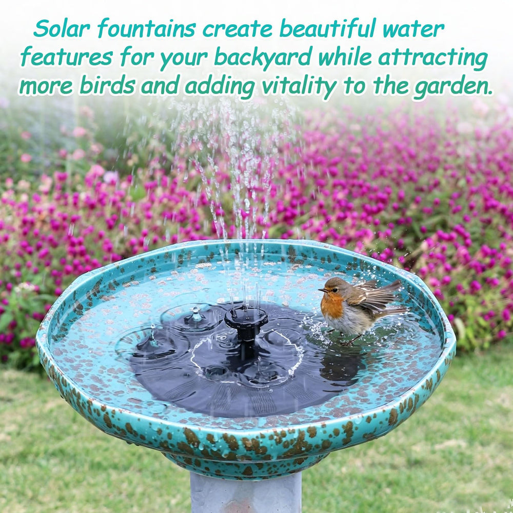 UPSJYJ ceramic bird bath with water fountain in garden
