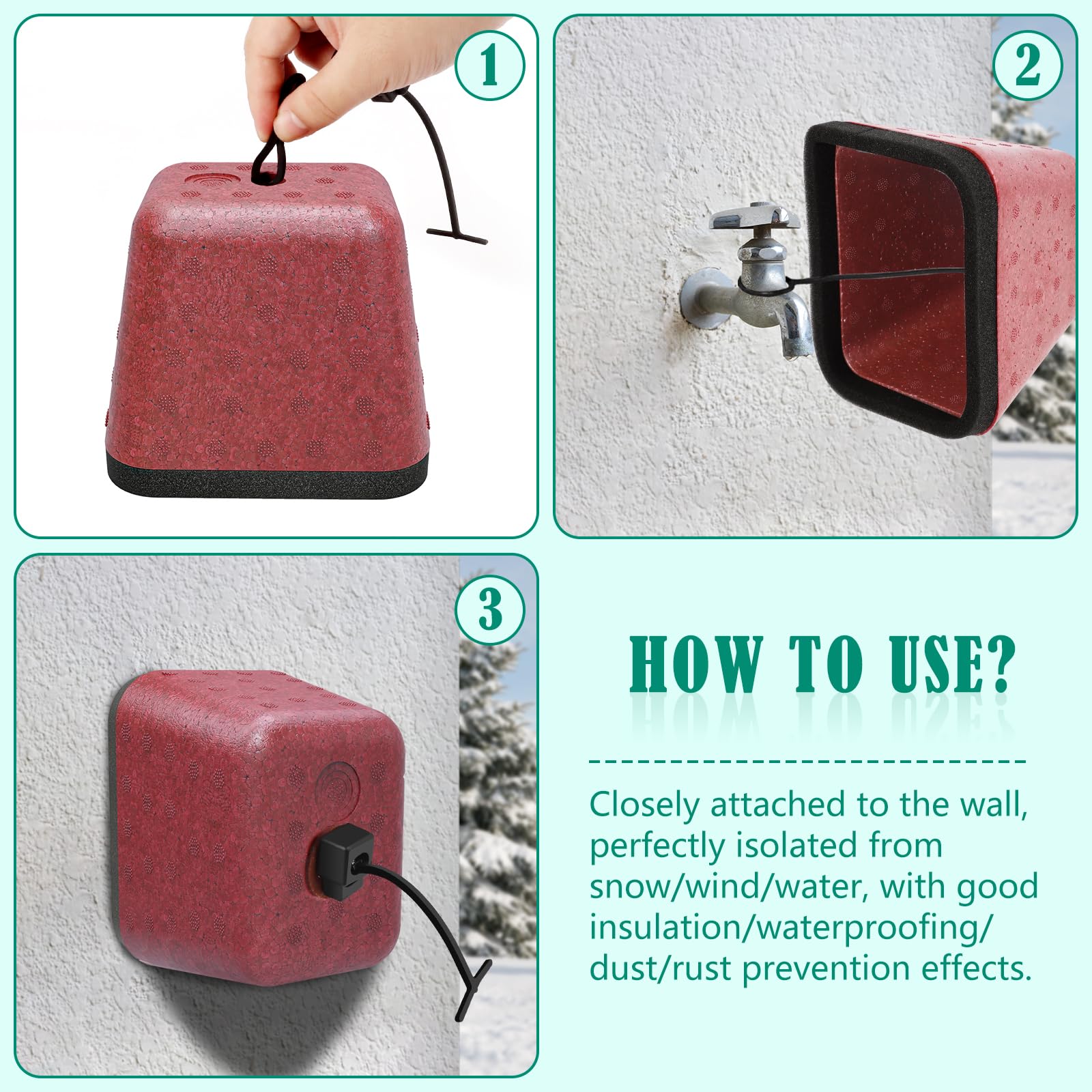 UQM Faucet Cover Red Pack of Two