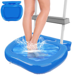 UQM Inflatable Pool Foot Bath Tray blue color front view