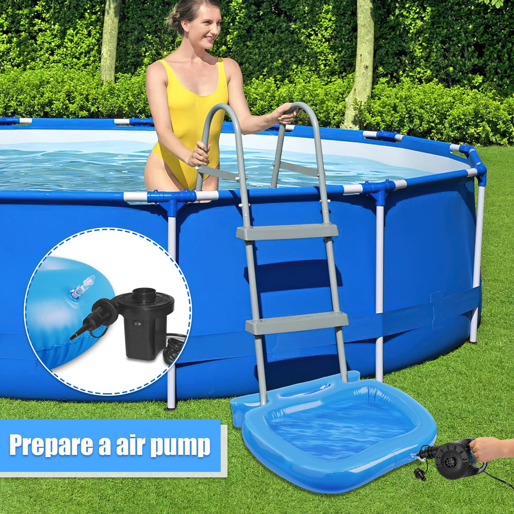 UQM Inflatable Pool Foot Bath Tray folded for storage