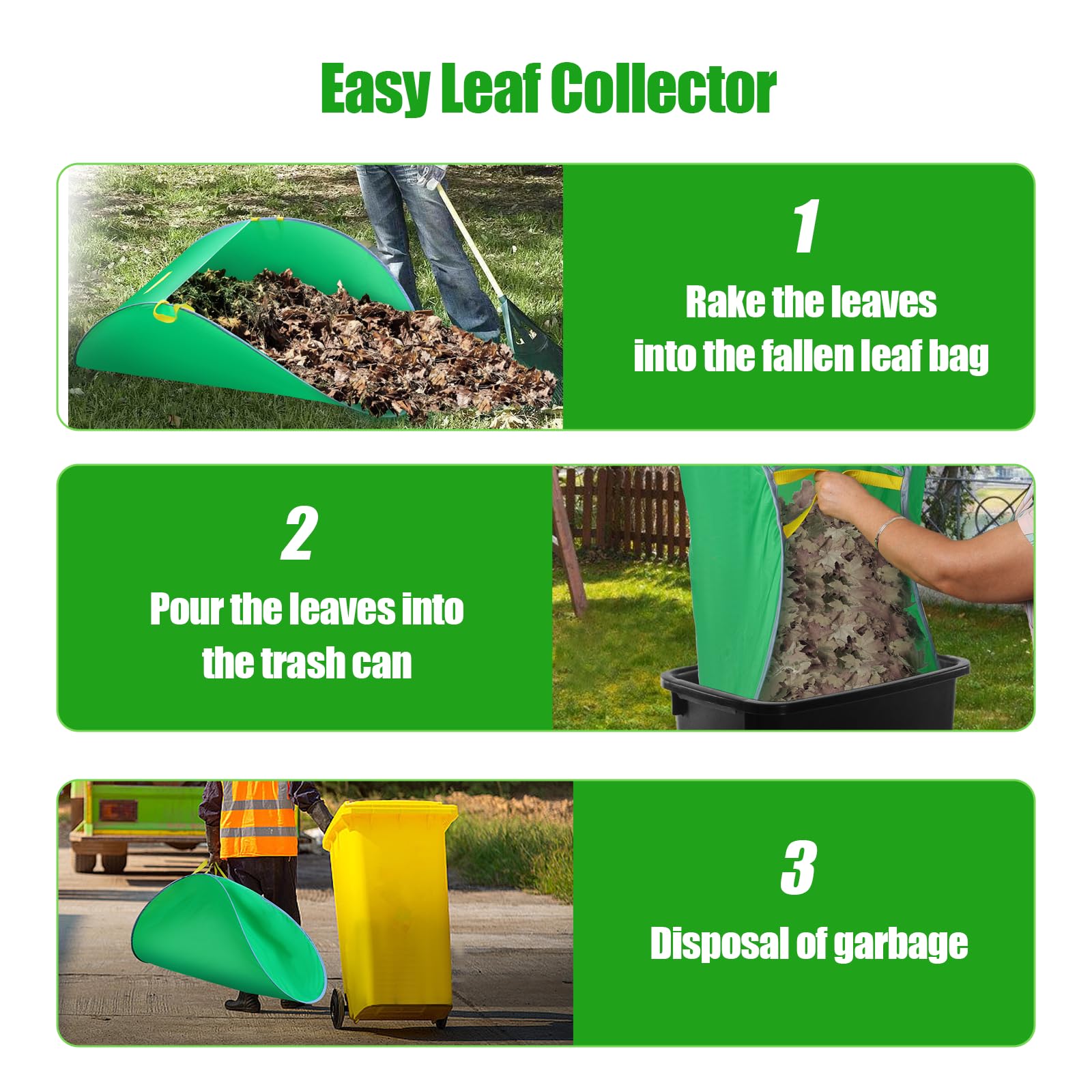 UQM Leaf Collector in use collecting debris