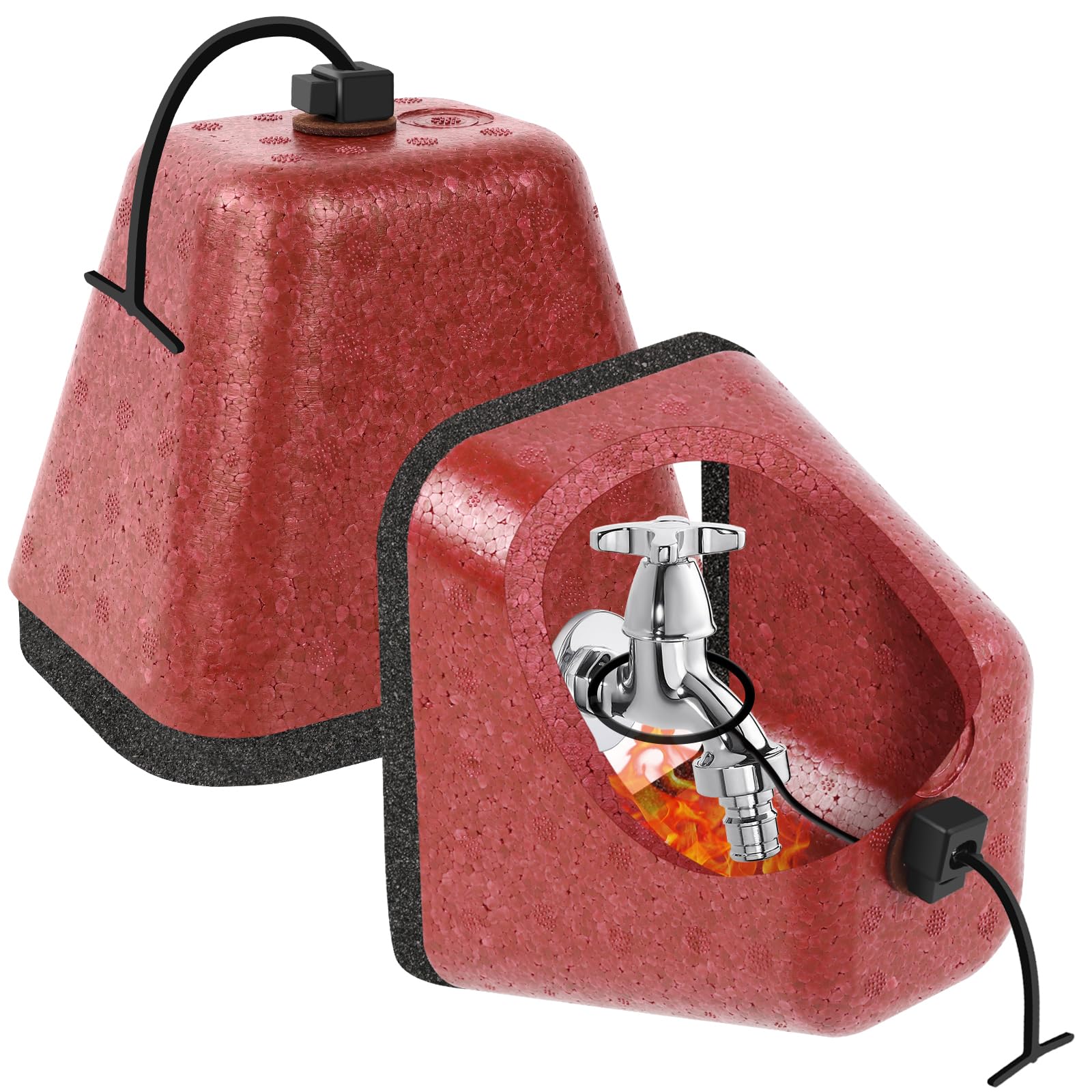 UQM Outdoor Faucet Cover Red Front View