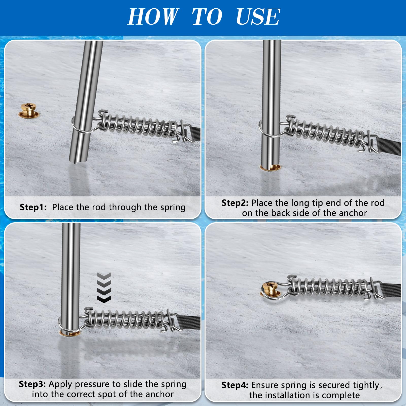 UQM Pool Cover Tool complete package with dimensions