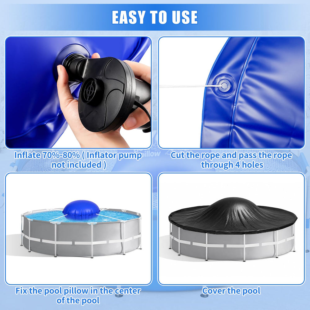 UQM pool pillow showcasing thick PVC material