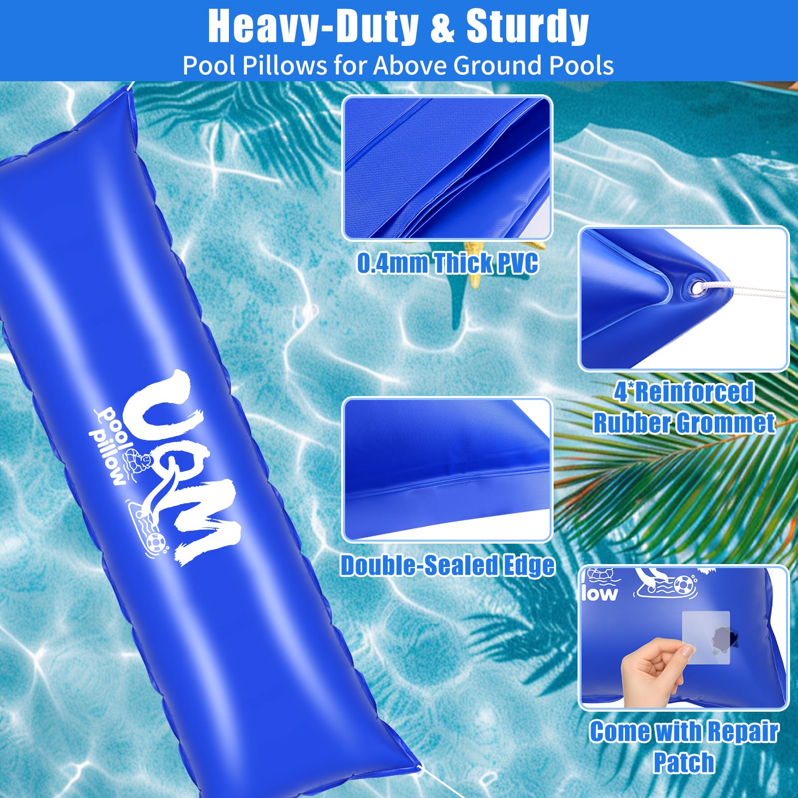 UQM Pool Pillows in use during winter