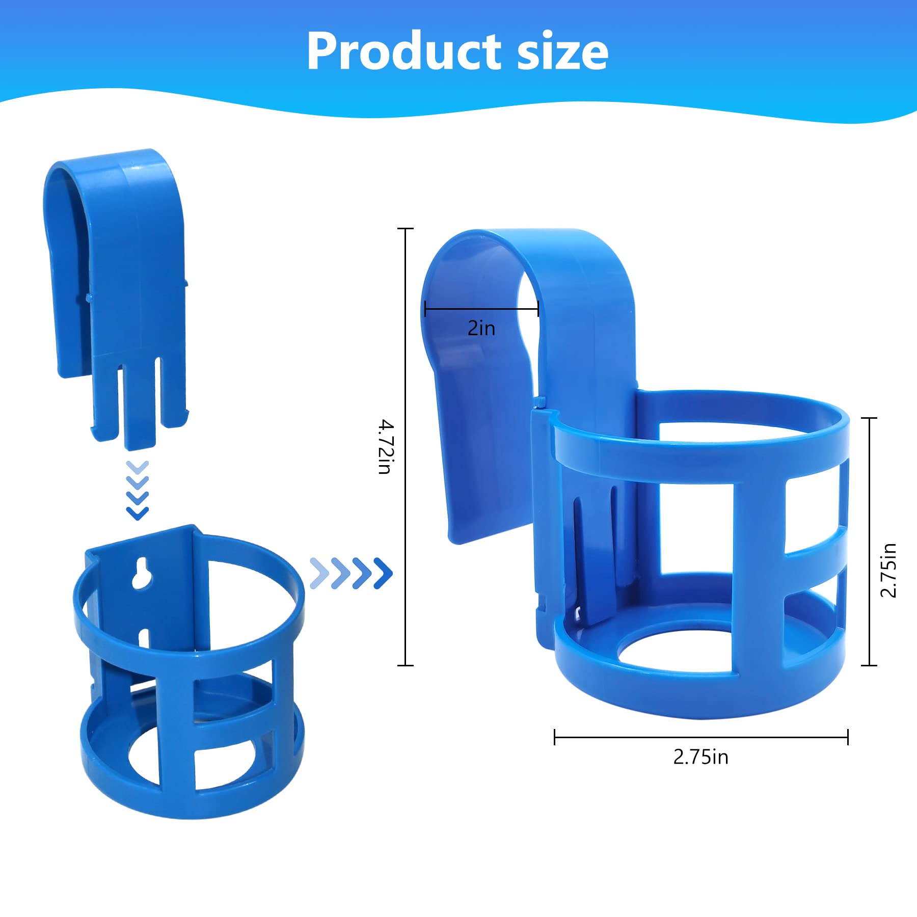 UQOOQFA cup holder with drinks in a pool setting