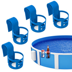 UQOOQFA Poolside Cup Holder Blue Round Pack of 4
