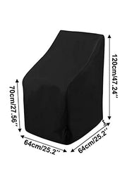 Uranshin Stacking Outdoor Chair Cover side view with drawstring