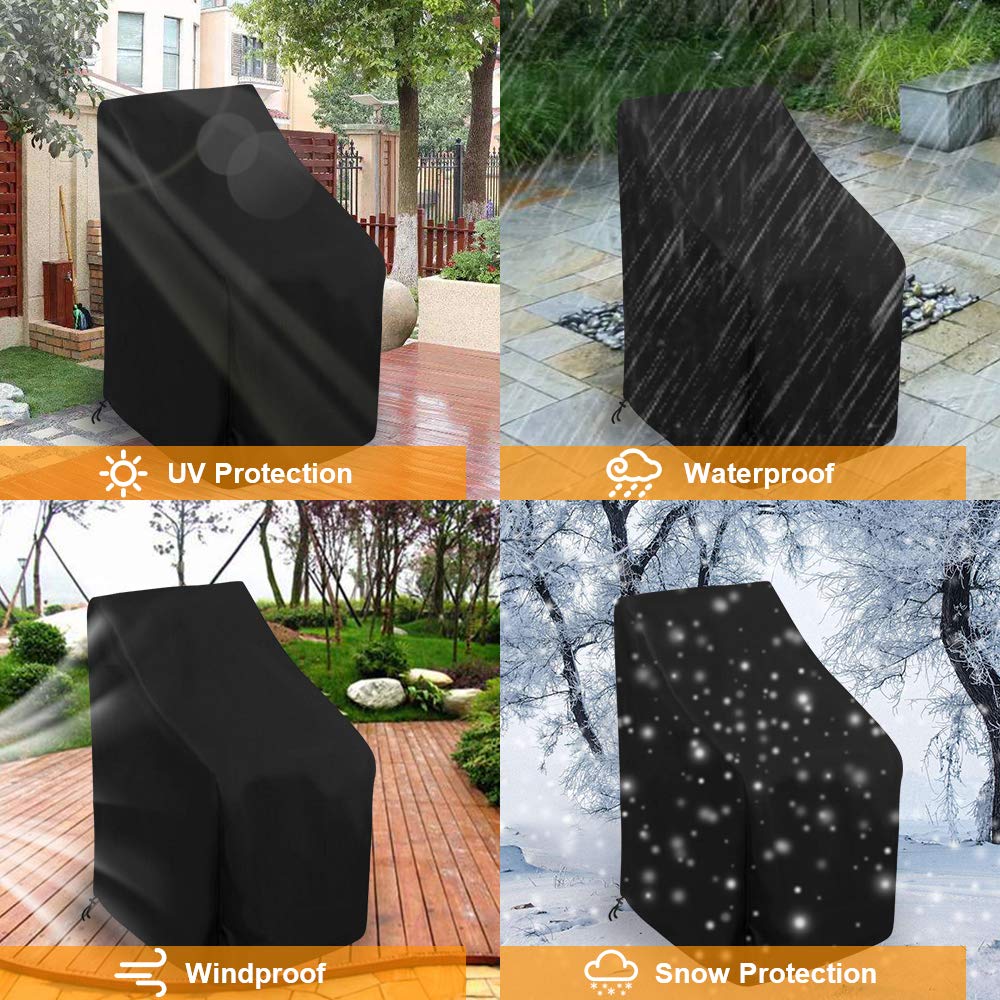Uranshin Stacking Outdoor Chair Cover with a soft towel for cleaning