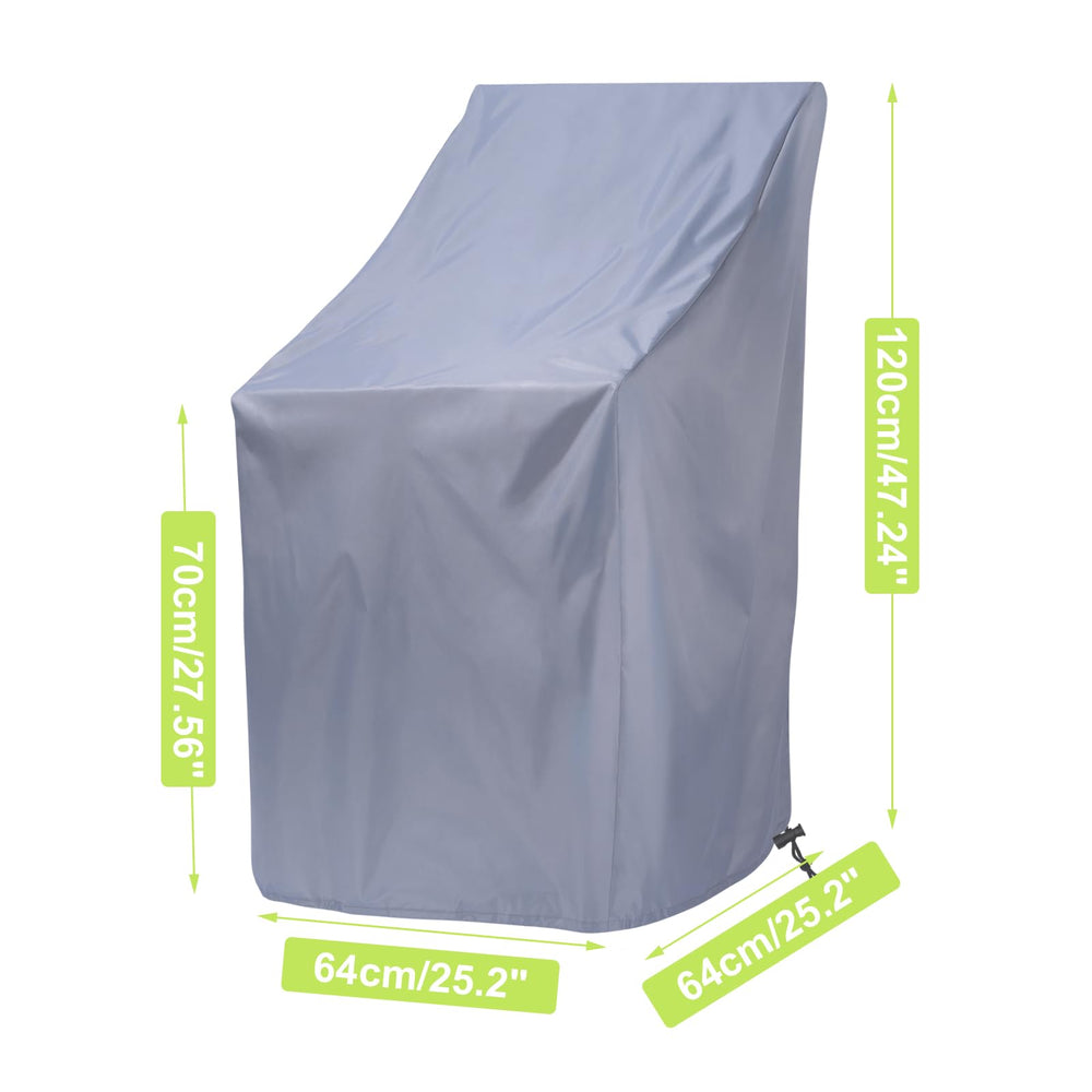 Uranshin Waterproof Stackable Chair Cover side view with drawstring