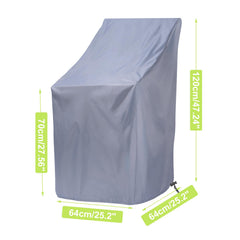 Uranshin Waterproof Stackable Chair Cover side view with drawstring