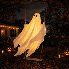UrBstly Halloween Hanging Ghost Swing Decoration front view