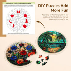 Urstand Acrylic Jigsaw Suncatcher with stainless steel chain for hanging