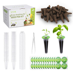 URUQ Hydroponic Pods Kit 180pcs with sponges and labels