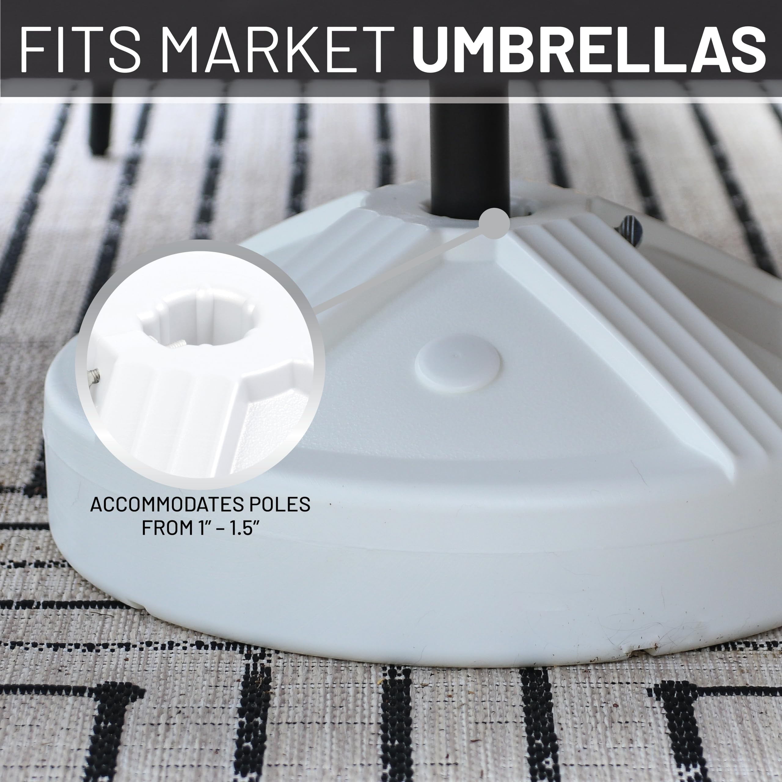 US Weight Fillable Umbrella Base with EZ Grip handle