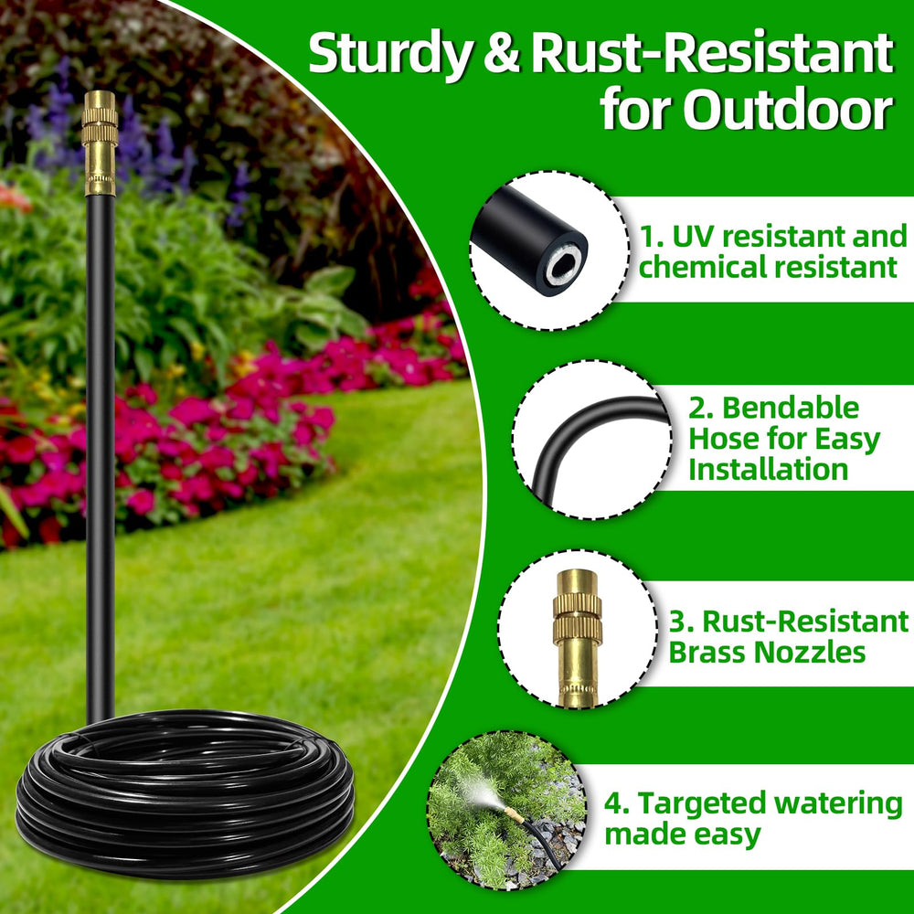 Usage demonstration of the drip irrigation system in a garden